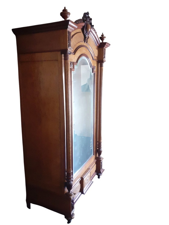 Image 1 of 1x mirror cabinet (root wood)