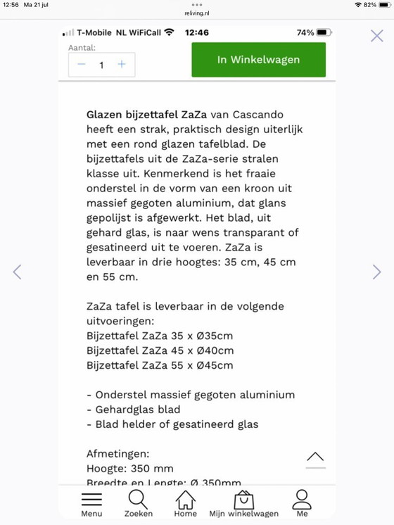 Image 1 of 1 side table ZaZa from Cascando