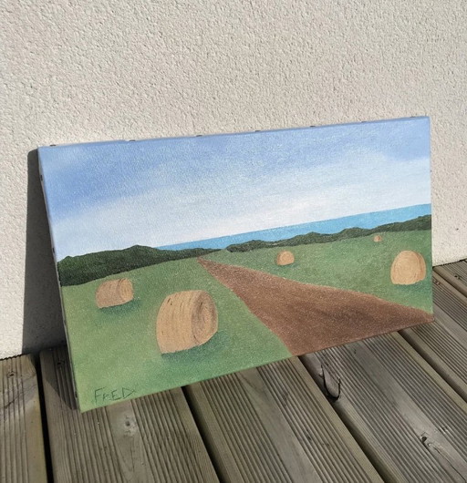 Oil on canvas stretcher.   Format 46x27cm