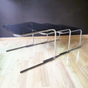 Jaren 70' Nesttafels van chroom en glas