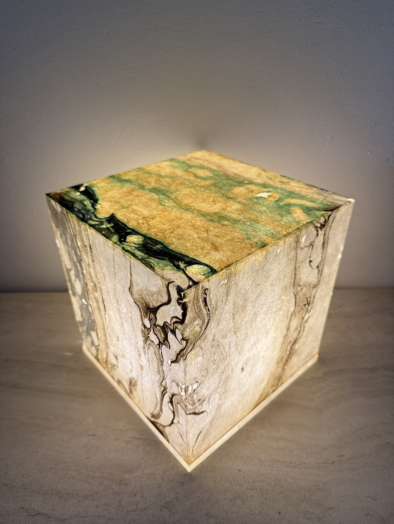 Image 1 of Mid-Century Design Lucite Cube Table Lamp, 1970’s