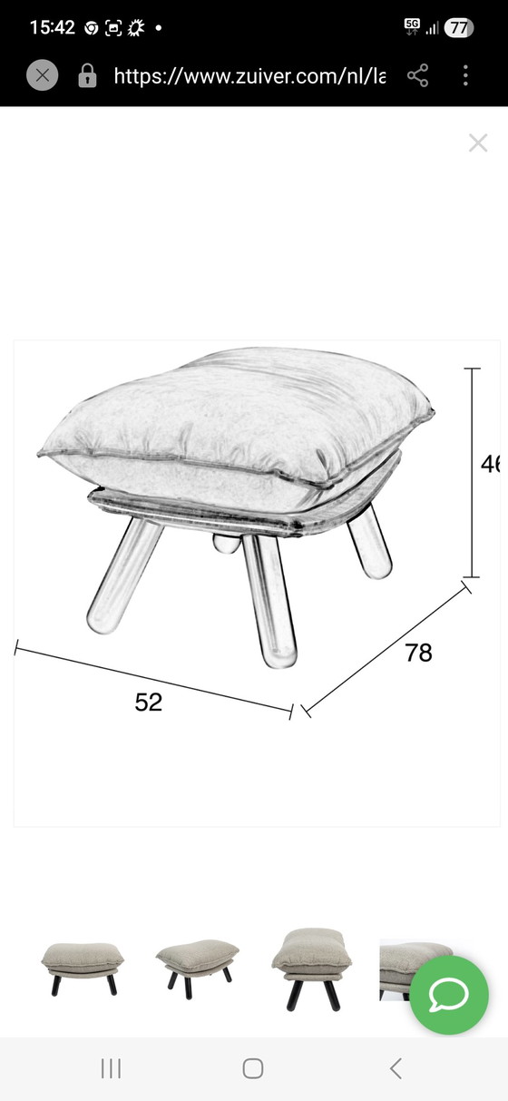 Image 1 of Lounge chair lazy sack and hocker