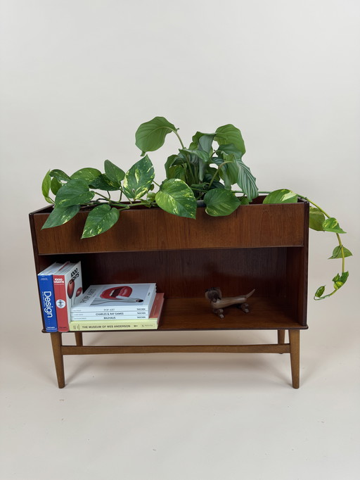 Jardinière et bibliothèque danoises du Mid Century - Design élégant et fonctionnel