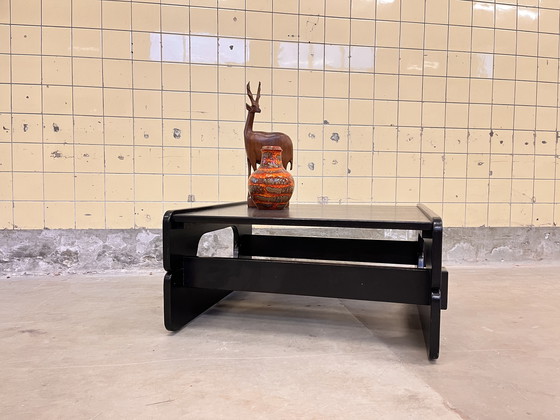 Image 1 of Table basse vintage en chêne laqué noir