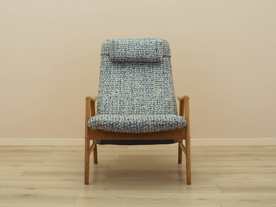 Sillón Kontour de Alf Svensson para Fritz Hansen, estructura de teca, década de 1960. – Sillones, Textile (photo 3 of 15)