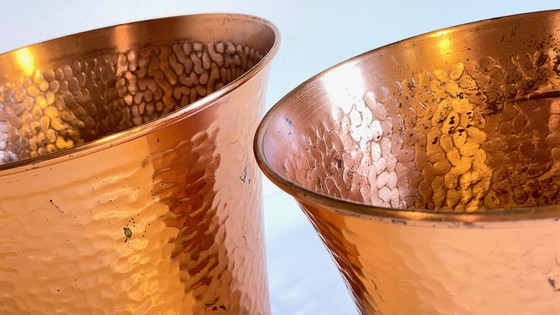 Image 1 of Pair of Copper Planters from the 60's