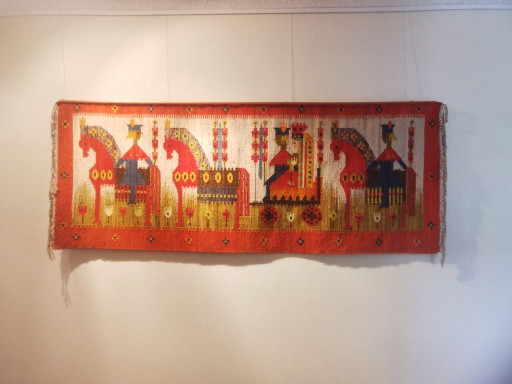 M. Domańska Kilim "Wesele" red and yellow