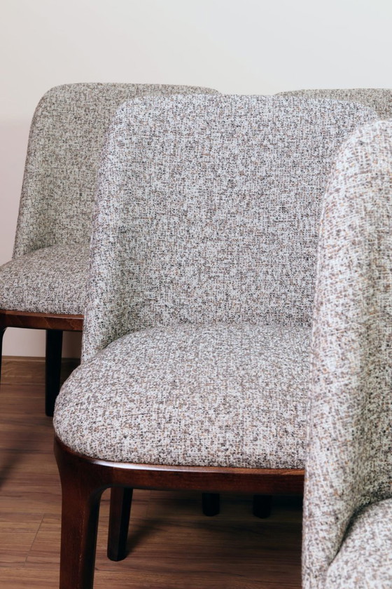 Image 1 of Ensemble de 6 chaises de salle à manger scandinaves, granola et sucre brun