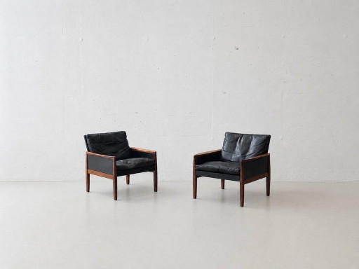 Set van 2 loungestoelen van Hans Olsen voor Juul Kristensen, Denemarken, jaren 1950.