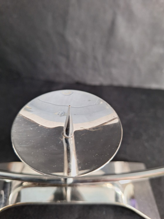 Image 1 of WMF Kurt Radtke verzilverde 3 armige kandelaar uit de beroemde Ikora Collectie 60er jaren. 