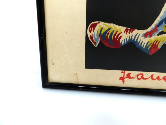 Image 1 of Lithographie originale signée à la main, Jean Lurçat, "Coq stylisé", 1953