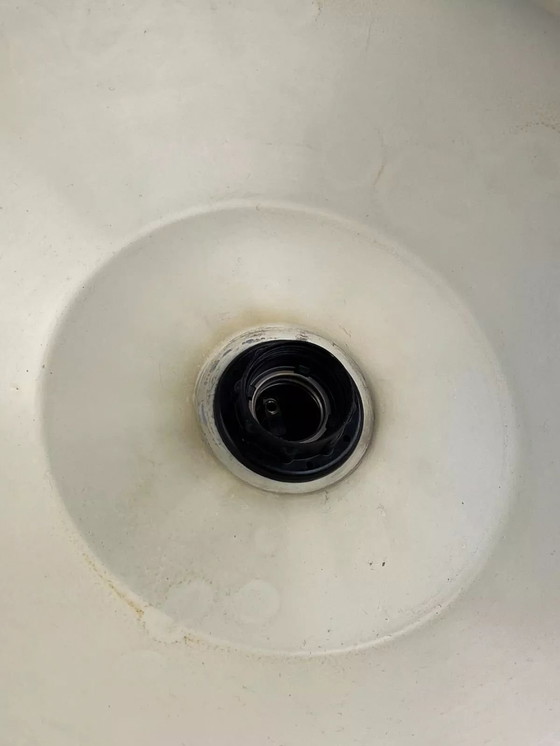 Image 1 of Lámpara de techo de los años 60 y 70, lámpara colgante de chapa metálica, diseño de la era espacial.