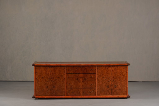 Buffet italien vintage en loupe d'orme, par Alberto Smania pour Studio Smania Interni, Italie, années 1960