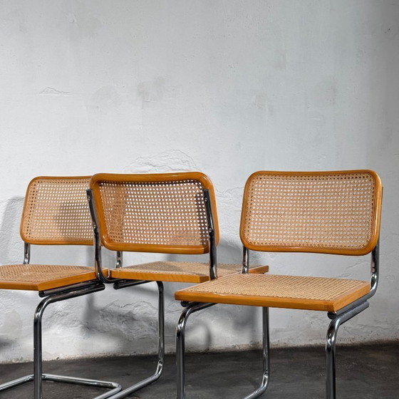 Image 1 of Set di 6 sedie italiane in stile Cesca, anni '60