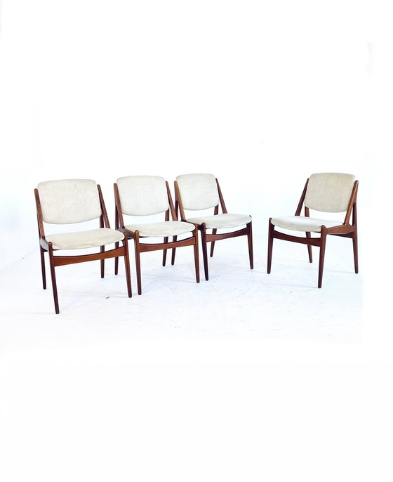 Image 1 of 4x Chaise de salle à manger 'Ella', Arne Vodder, VAMO Sonderborg '60