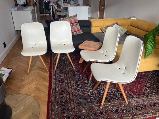 Image 1 of 4x vintage eetkamerstoel (GJ van Os stijl)