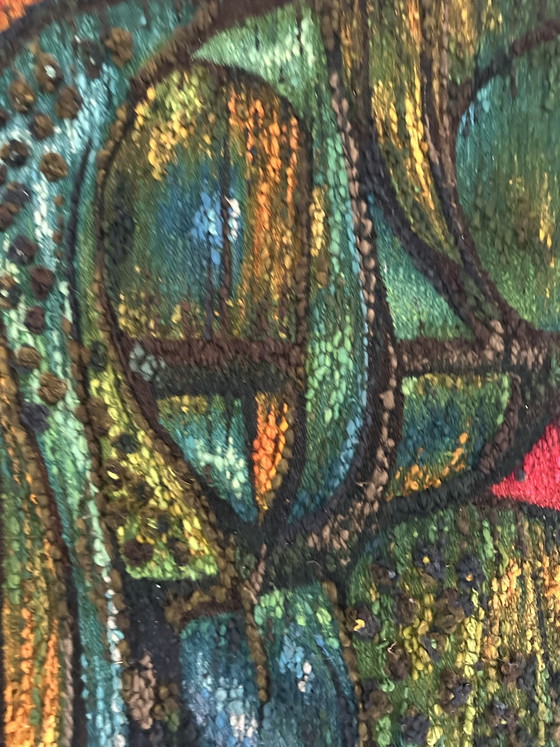 Image 1 of Kilim polonais « Puszcza » H. Sułkowska pour ZWW, années 1970 (2,15 x 0,95)