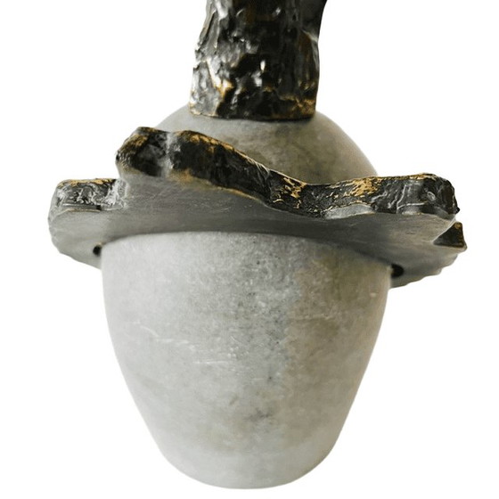Image 1 of Vintage André Paor bronze sculpture bronze L'amour de Margo 41 cm 1990s