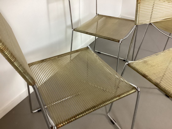 Image 1 of 4 vintage Giandomenico Belotti spaghetti stoelen Alias