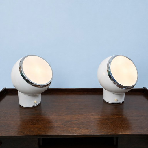 EXTREMELY RARE PAIR of Zeus lamps by Cini Boeri for Gavina, Italy, 1970s