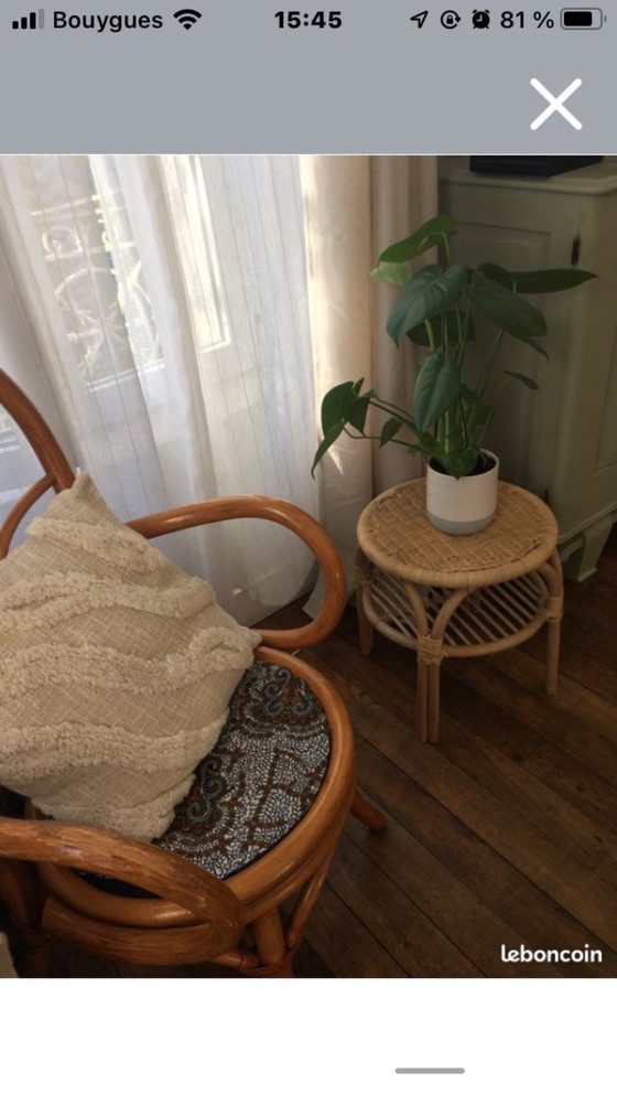 Image 1 of Sedia/poltrona in vimini e rattan