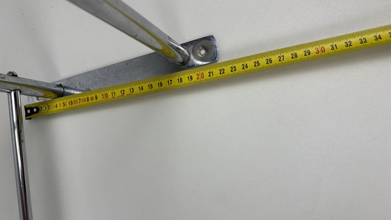 Image 1 of Vintage wall coat rack chrome for clothes hangers with hat rack