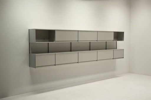 Grote 606 wandkast van Dieter Rams voor Vitsoe, jaren 60, Duitsland.