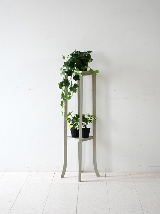 Vintage Swedish Painted Wood Pedestal