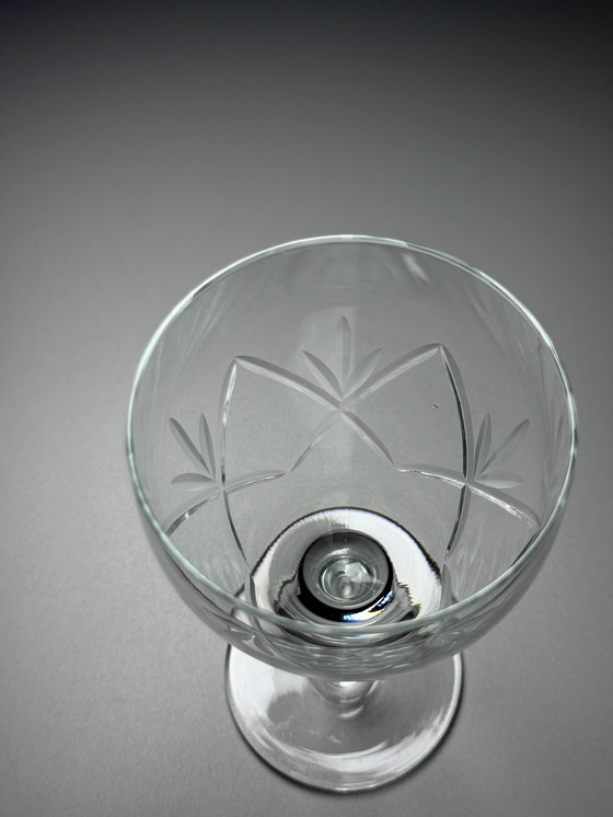 Image 1 of 6 grandi bicchieri da vino in cristallo - Holmegaards Glasværk · Anni '20