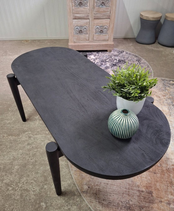 Image 1 of Table basse robuste 120x60cm en bois de manguier et métal, neuve