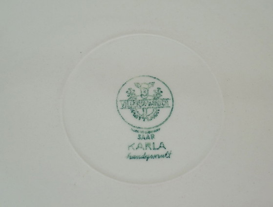 Rare 1950s Cake Plate Villeroy & Boch Hand Painted Decor 'Karla' – Villeroy und Boch, Crockery, Ceramic (photo 7 of 7)