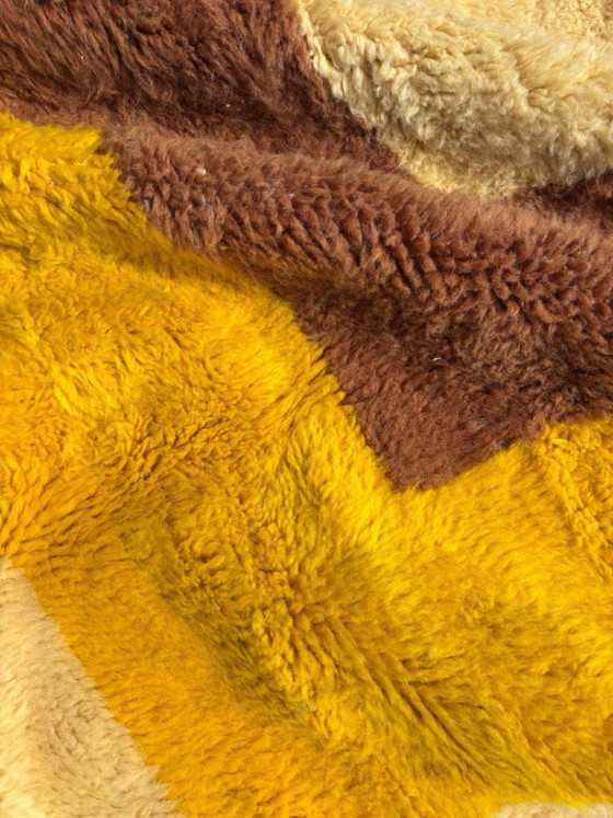 Image 1 of Luxuriöser marokkanischer Mrirt-Wollteppich 200 x 250 cm – Moderner handgefertigter Berberteppich – Wohnbereich