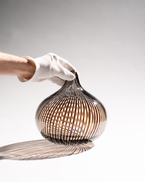 Image 1 of Rosenthal Glasstudio Filigrana Vase Duo – Mario Colelli & Hertha Bengtson · Limited Edition Art Glass, Germany