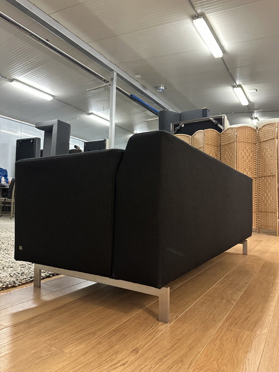 Image 1 of Rolf Benz Linea 3-Seater Sofa Black Fabric - Timeless Design