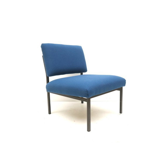 Image 1 of 3x Vintage blauwe fauteuils uit de jaren ’70