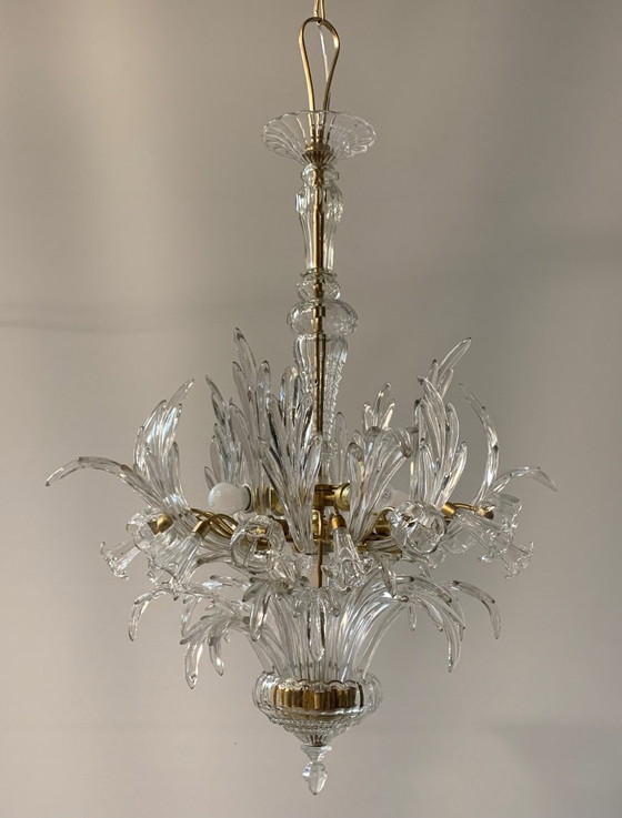 Image 1 of Murano-Glas-Kronleuchter, zugeschrieben an Seguso v.a. 1960