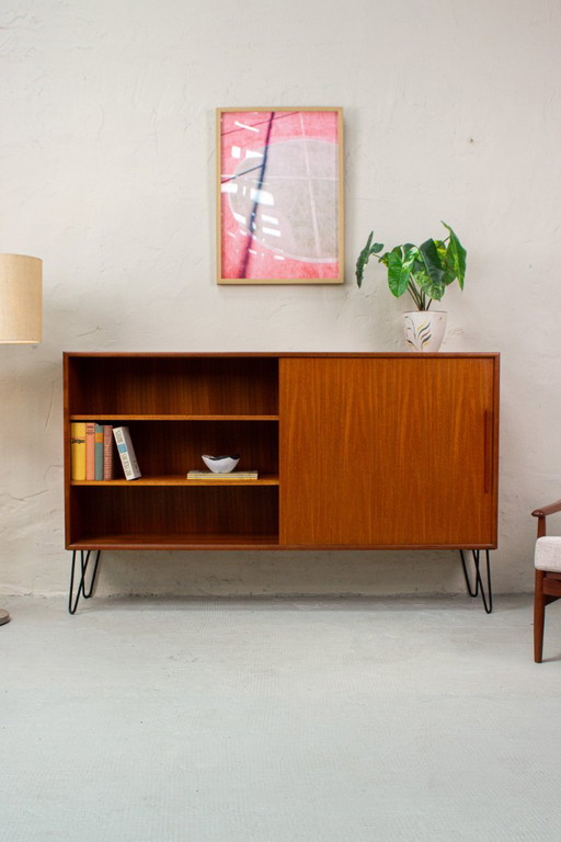 Vintage teak sideboard highboard chest of drawers Danish Mid Century 60s