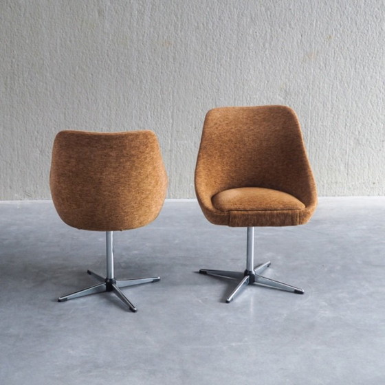Set aus 2 Mid-Century Modern Cocktailstühlen – Esszimmerstühle, Textile (photo 12 of 12)