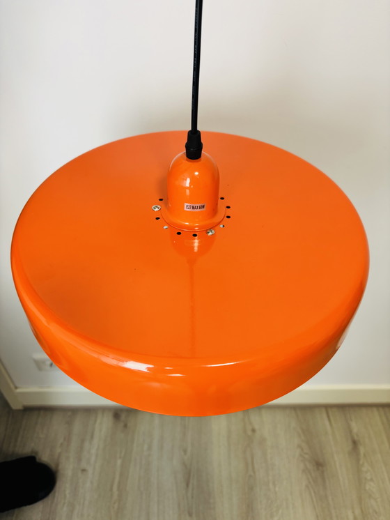 Image 1 of lampada a sospensione arancione a più livelli, design danese anni '70