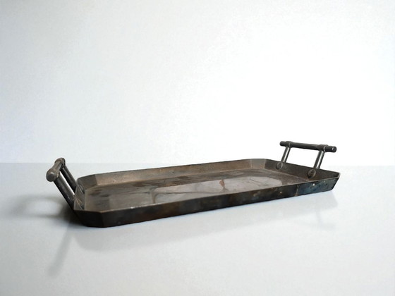 Image 1 of Art Nouveau verzilverd dienblad – Jugendstil Servierttablett 1900 Vintage Decor