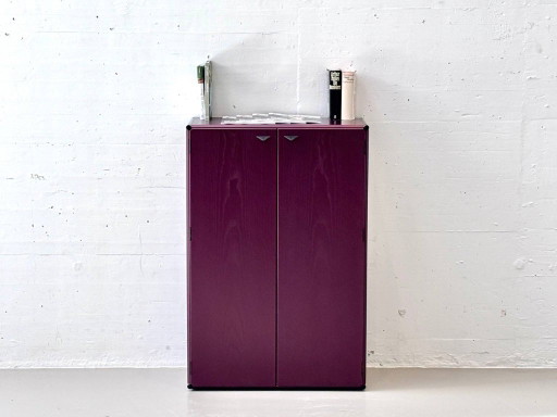 Modularer Designschrank in Bordeauxviolett, 1990er Jahre
