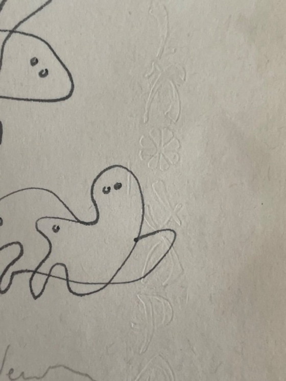 Image 1 of Unique line artwork by Ervin Neuhaus (1928-2012)