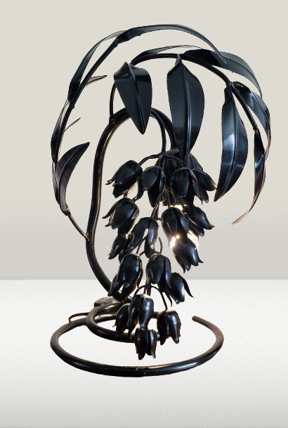 Hans Kogl Wisteria table lamp blue rain