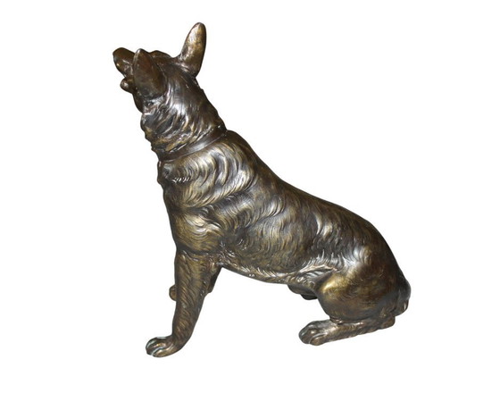 Figura de perro de bronce – Pastor Alemán / Pastor Alemán – Objetos decorativos, Bronze (photo 3 of 6)