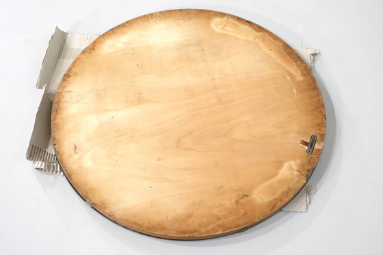 Image 1 of Large Vintage Mirror with Silkscreen, 1950s