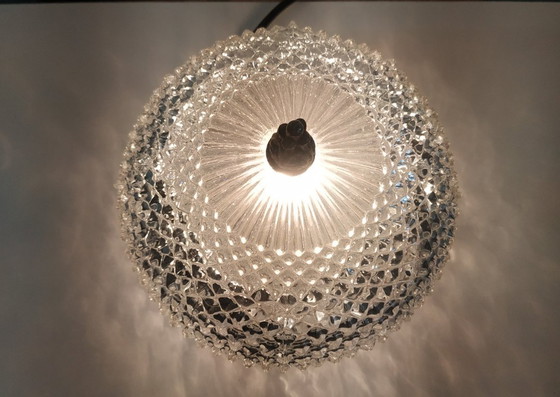 Image 1 of Prachtige vintage jaren 60/70 kristallen 'Pinapple/ananas' plafonnière plafondlamp