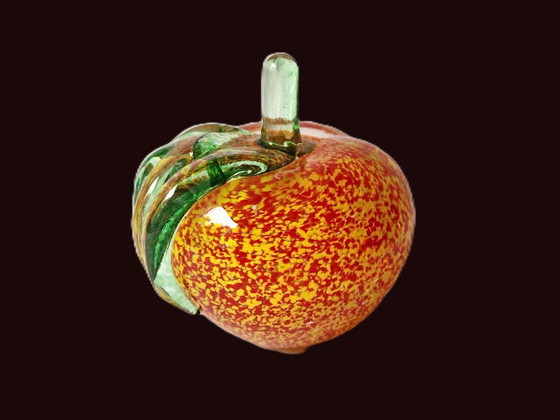 Image 1 of Johansfors Sweden - Solid "Astrakan" apple by Luigi Barbaro - Signed