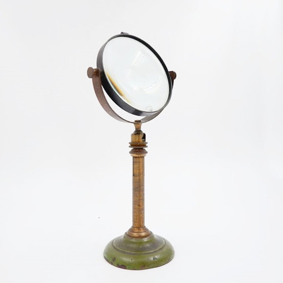 Image 1 of Große Physiklabor-Linse, altes wissenschaftliches Instrument, 19. Jahrhundert