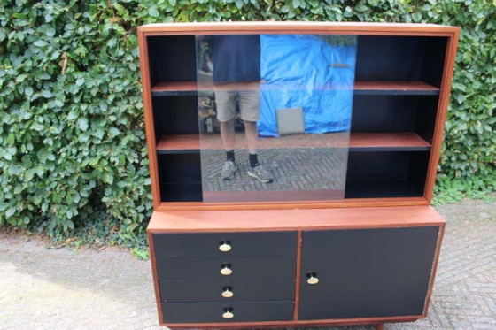 Armadio a muro vintage marrone/nero, vetrina, credenza degli anni '50-'60 – Armadi a muro, Wood (photo 6 of 12)
