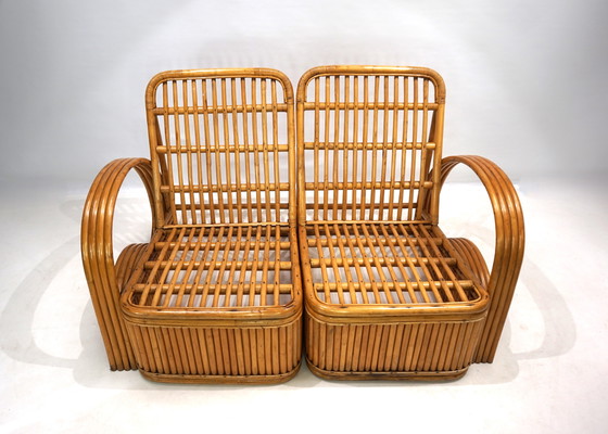 Image 1 of Canapé deux places en rotin Paul Frankl Design, 1940